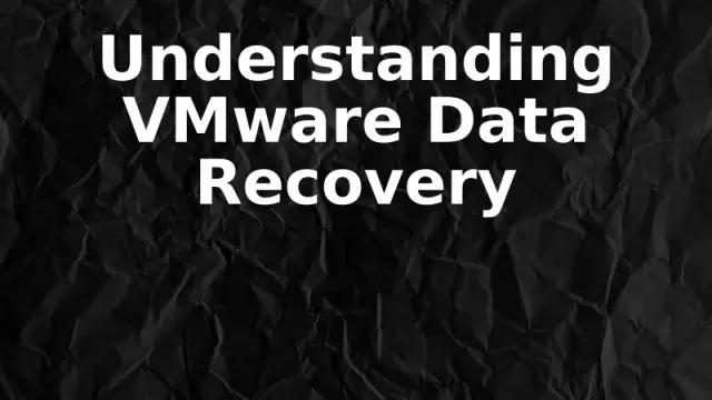 Understanding VMware Data Recovery